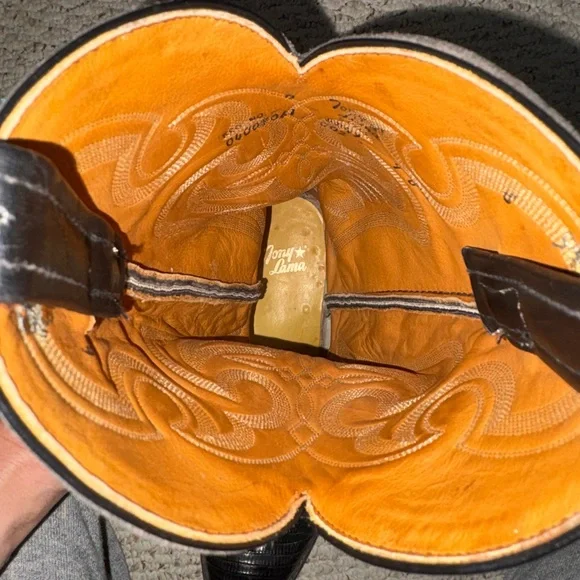 Authentic Tony Lama Men's Black Teju Lizard Western Boots 🤠 - Picture 2 of 8